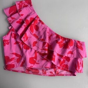 SHEIN Pink and Red Floral Top